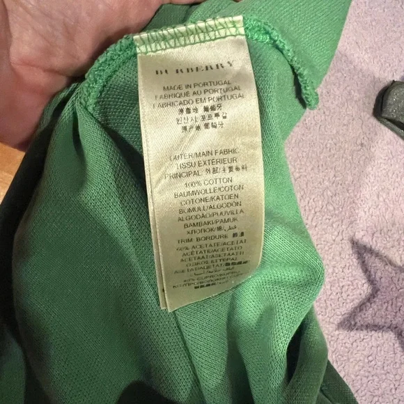 Burberry Mint Green Polo Shirt